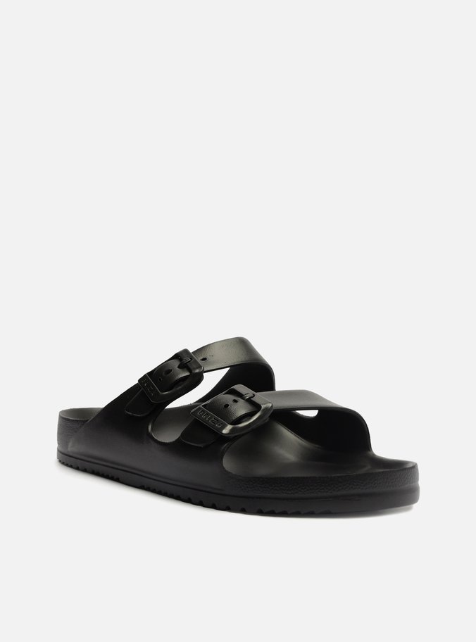 Slide Preto Flatform Tiras Brizza