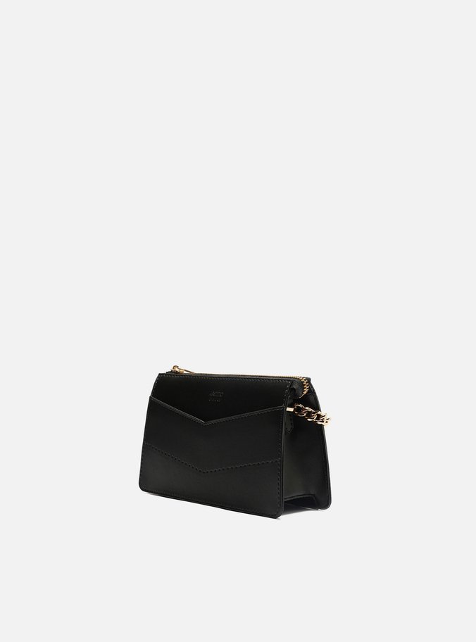 Bolsa Tiracolo Preta Pequena Costuras