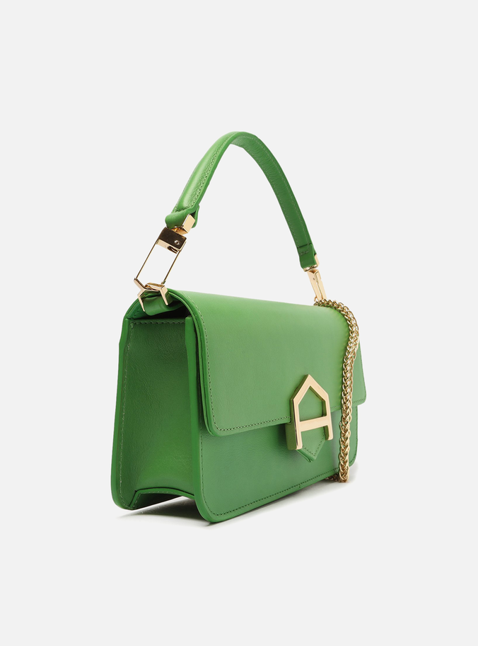 Bolsa Tiracolo Verde Couro A001 Média