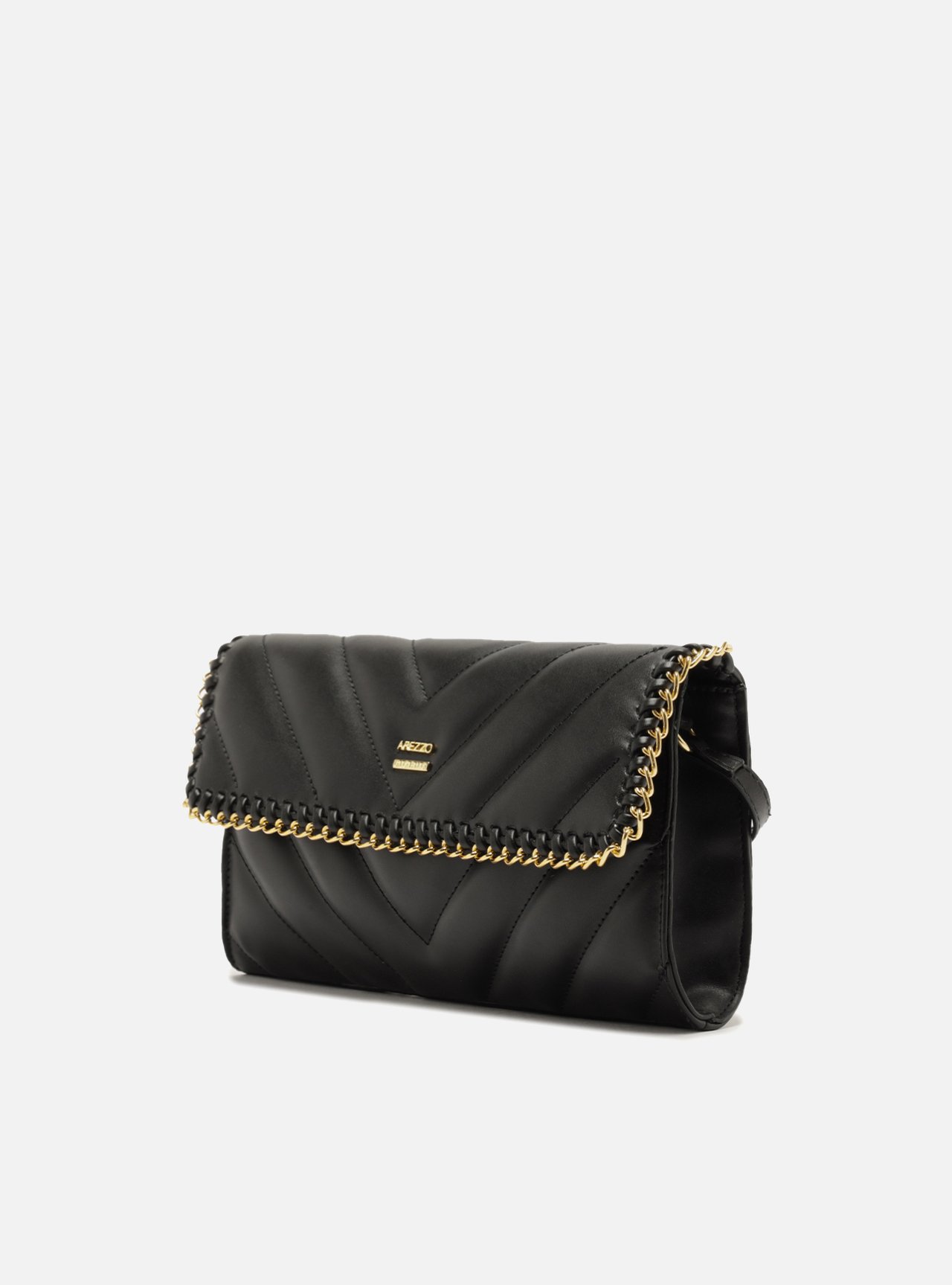 Bolsa Tiracolo Preta Média Matelassê Corrente — foto 2