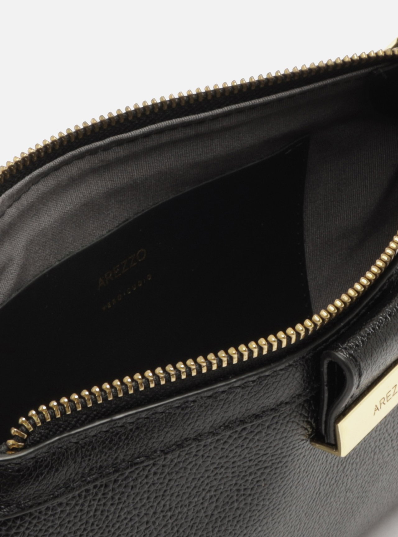 Bolsa Shoulder Preta Couro Média Corrente — foto 4