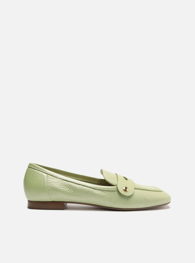 Loafer Verde Couro Bridão Switch com Troca de Bridão