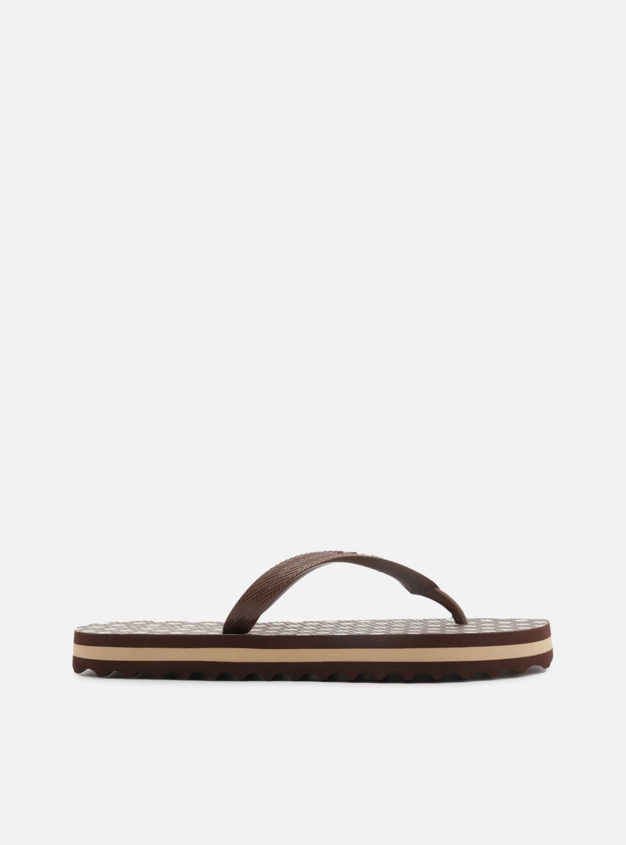 Chinelo de Dedo Marrom Poá Flatform Brizza — foto 1