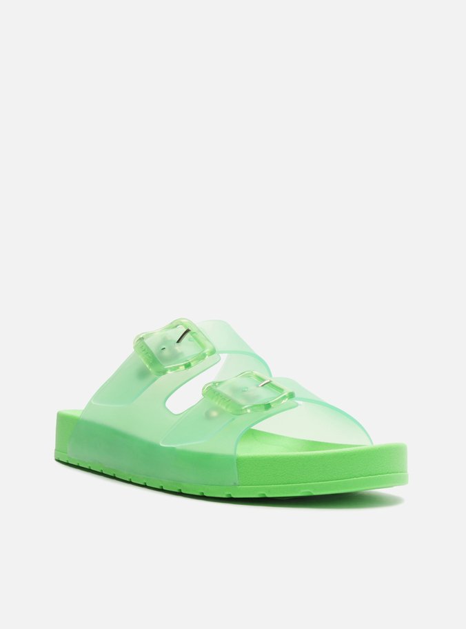 Chinelo Slide Verde Fivelas Brizza