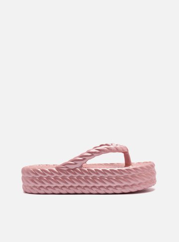 Sandália Rosa Metal Flatform Marrocos Mid