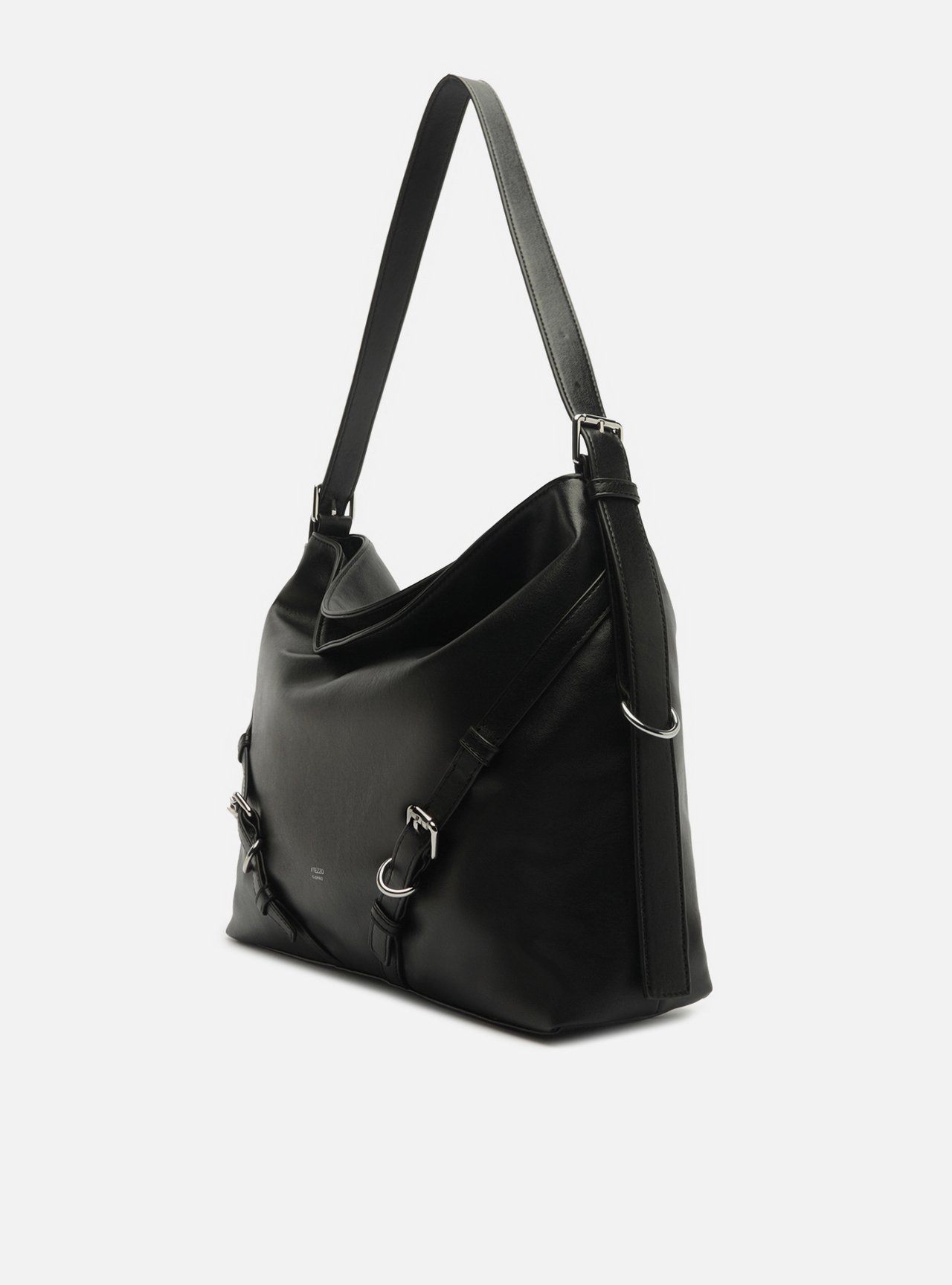 Bolsa Shoulder Preta Grande Fivelas — foto 2