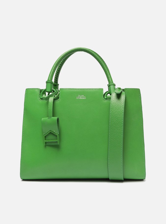 Bolsa Tote Verde Couro Abbraccio Monocolor Grande