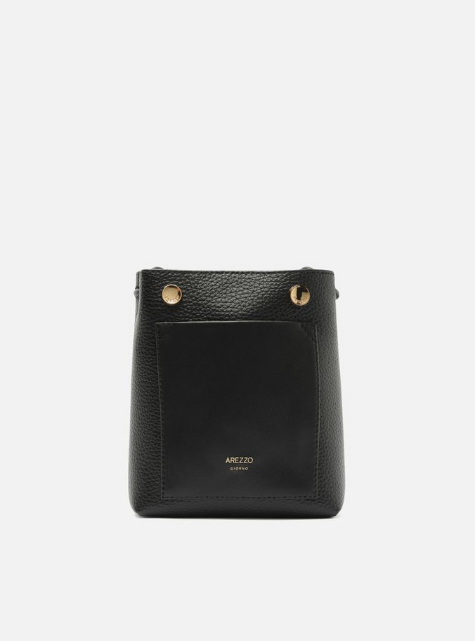 Mini Bag Preta Porta-Celular Bolso