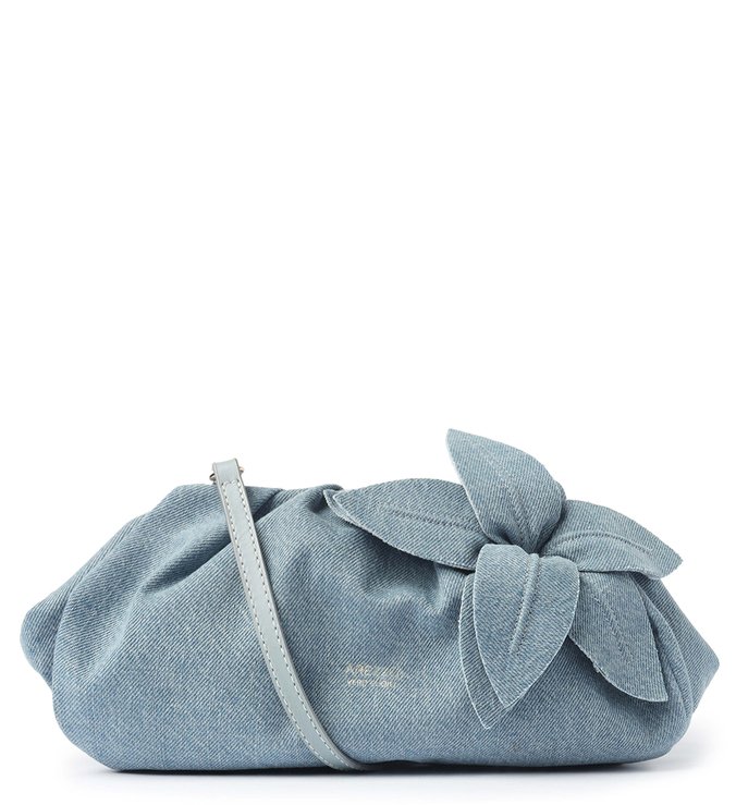 Bolsa Tiracolo Azul Jeans Couro Lily média