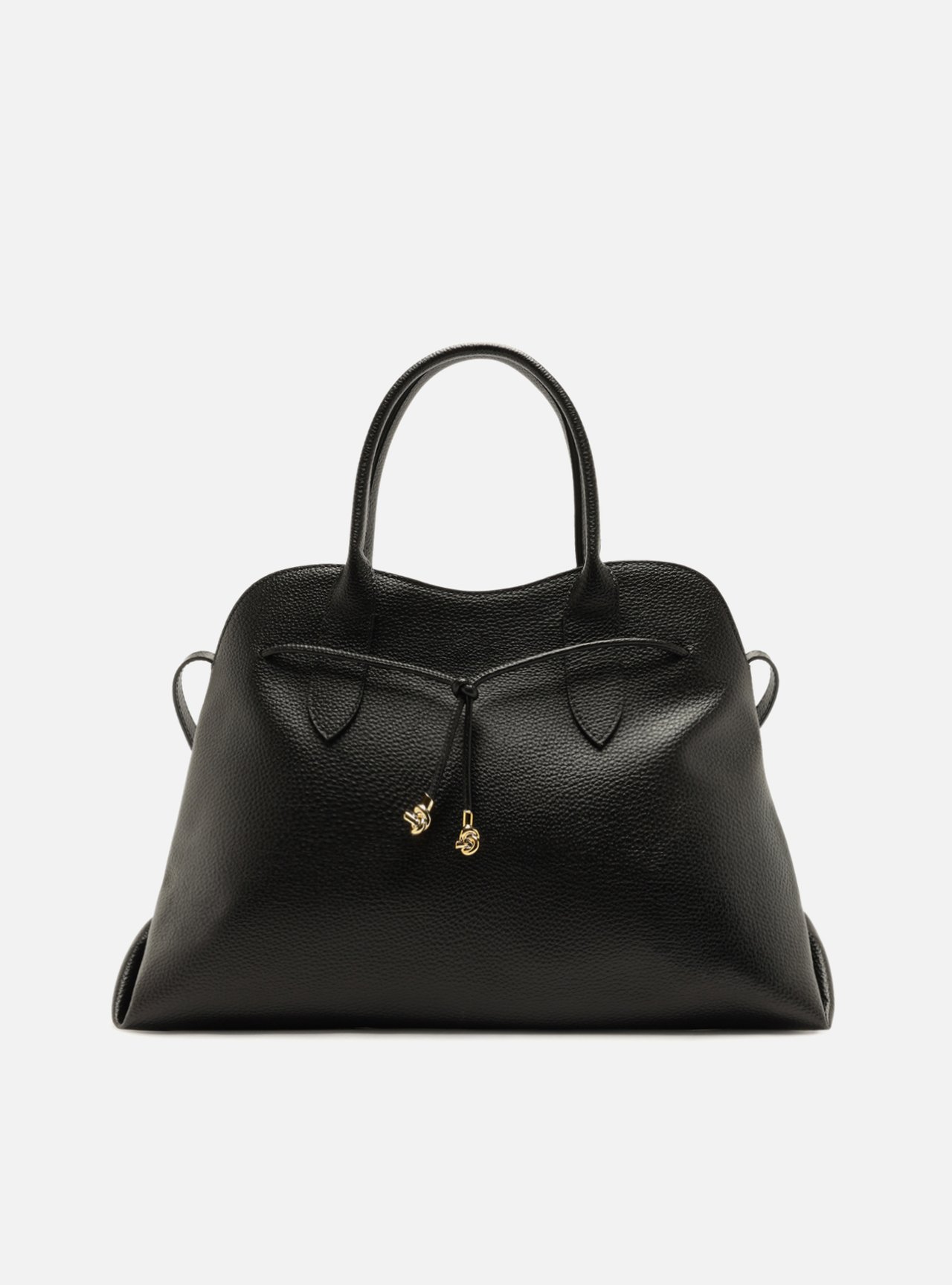 Bolsa Tote Preta Grande Metais — foto 1
