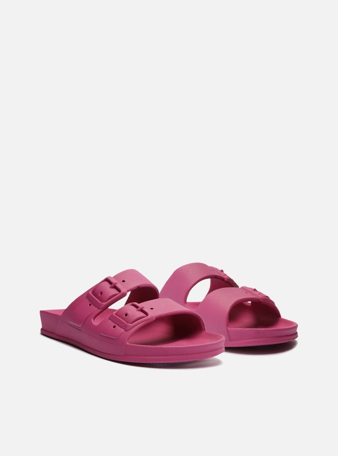 Chinelo Slide Roxo Fivelas Brizza