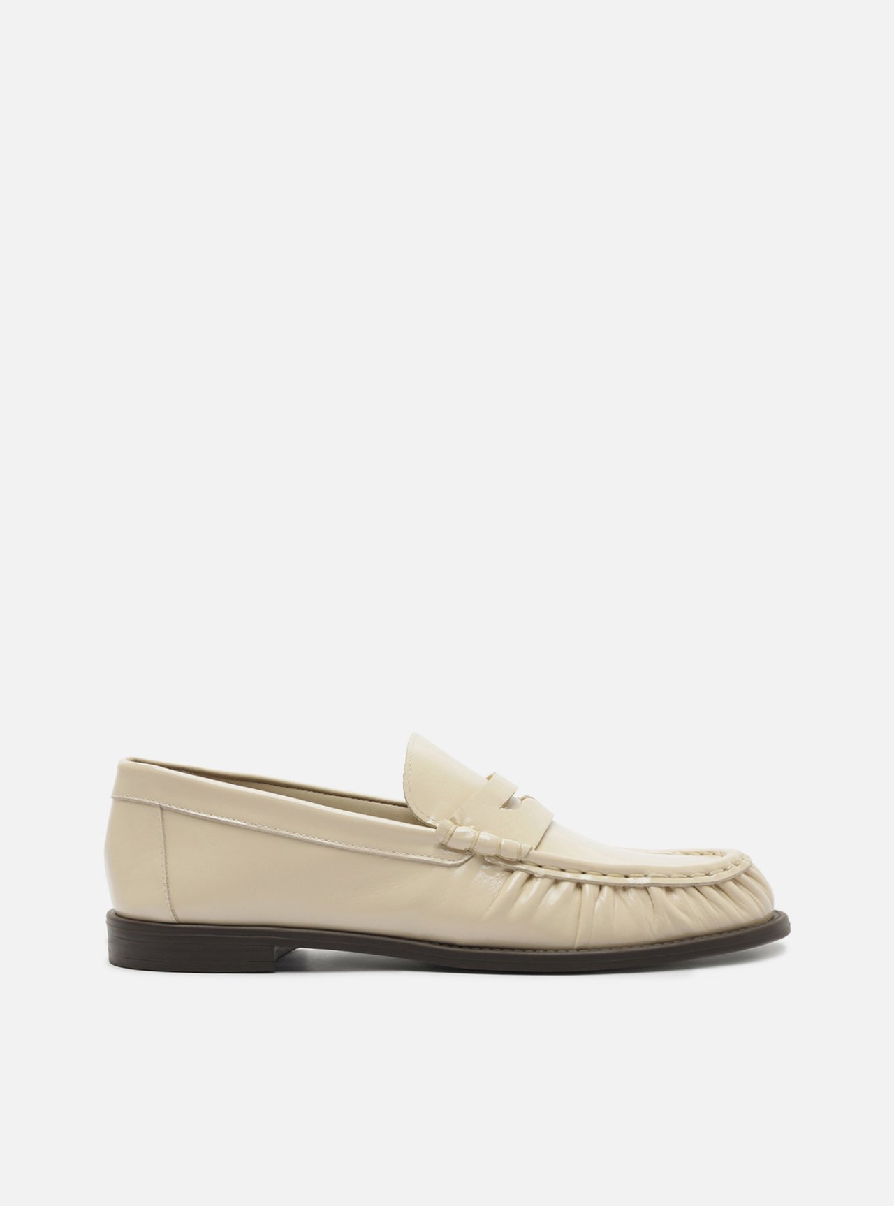 Mocassim Off White Couro Acamurçado — foto 1