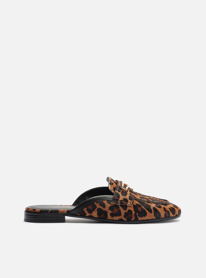 Mule Animal Print Tira Metal