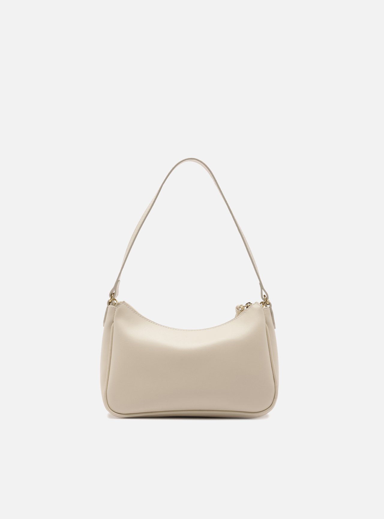 Bolsa Shoulder Branca Pequena Corrente Dourada — foto 3