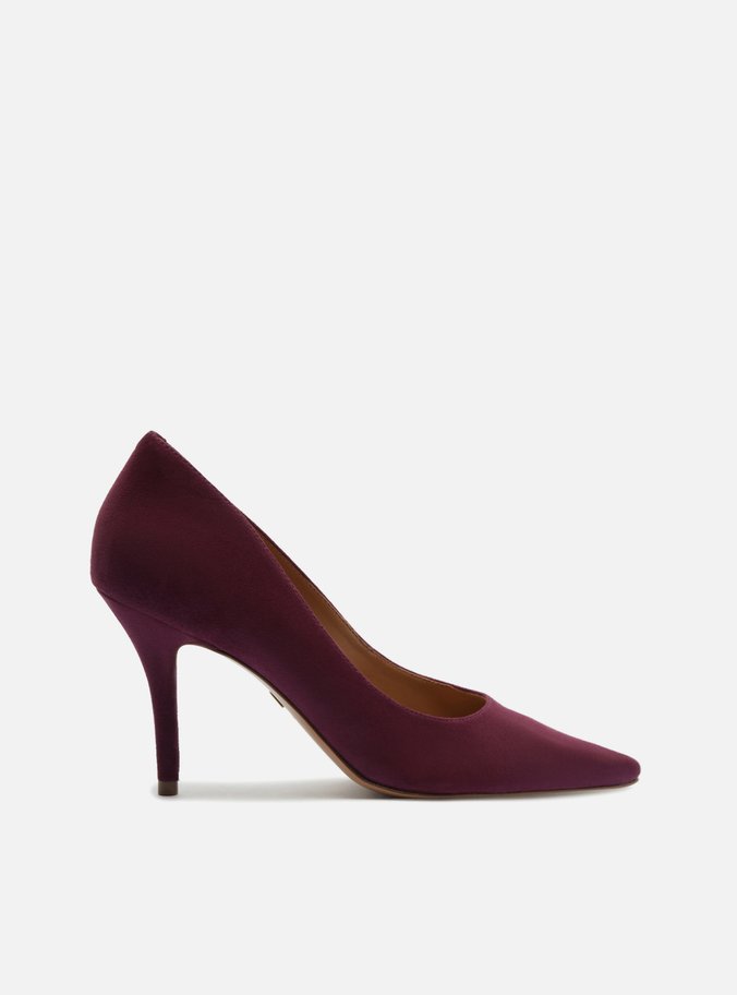 Scarpin Roxo Camurça Salto Fino
