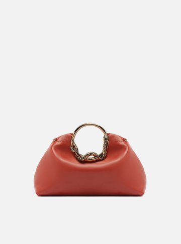 Bolsa Tiracolo Média Laranja Alça Metal