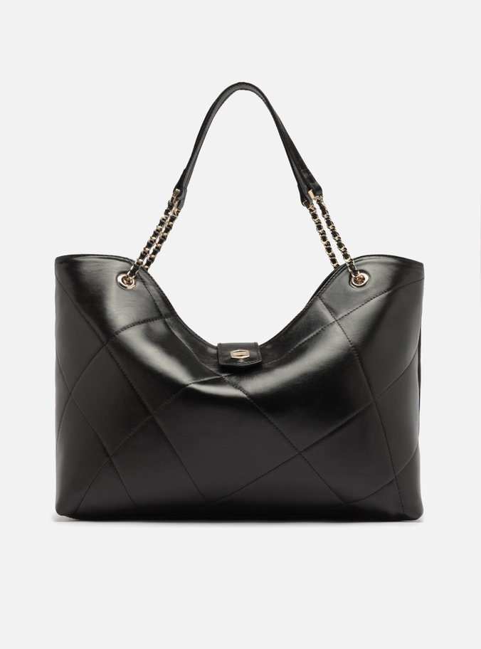Bolsa Hobo Preta Couro Grande Matelassê
