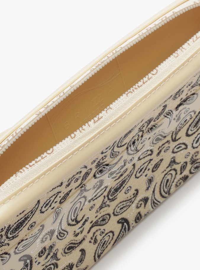 Clutch Amarela Paisley Alça Malu