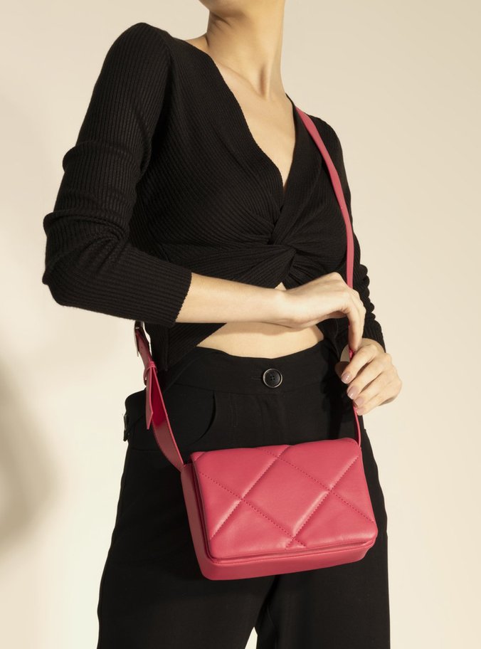 Bolsa Tiracolo Fancy Pink Média