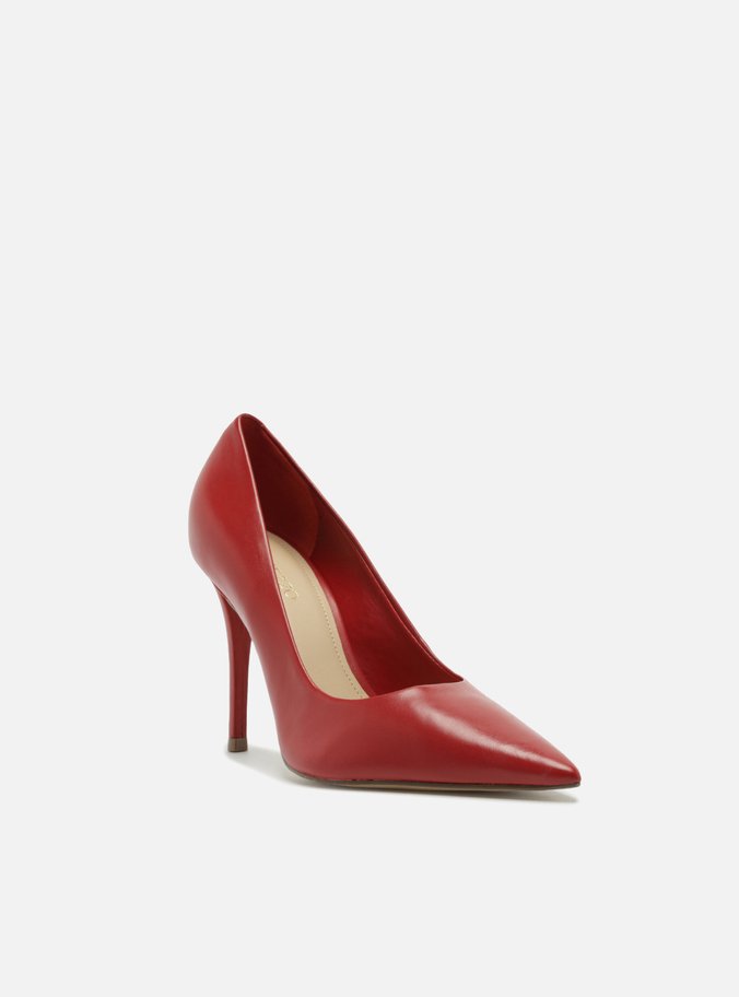 Scarpin Vermelho Couro Salto Alto Clássico