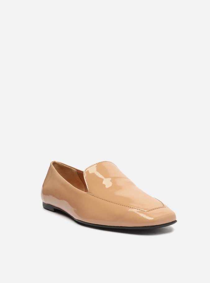 Mocassim Nude Verniz Bico Quadrado Easy