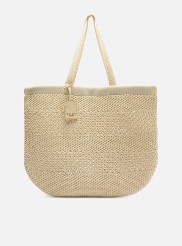 Bolsa Shopping Off-White Crochê Grande Camille