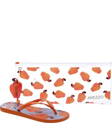 Kit Chinelo Tropicalia Caju
