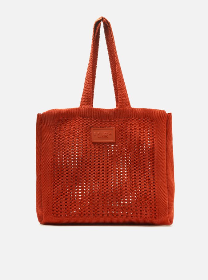 Bolsa Shopping Laranja Crochê Mônaco Grande