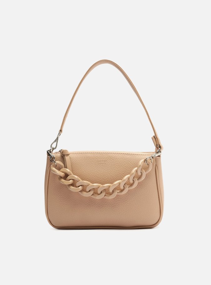 Bolsa Tiracolo Bege Vic Pequena Corrente