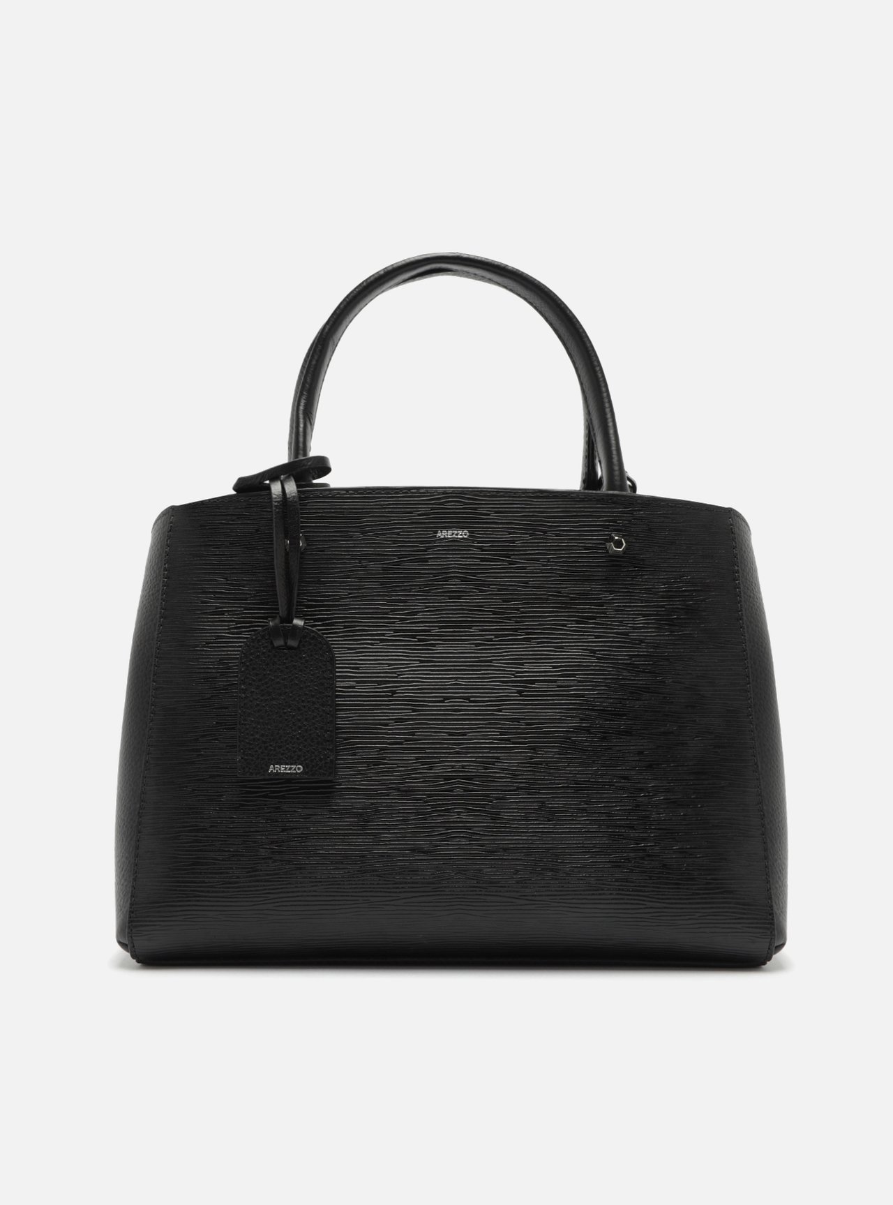 Bolsa Couro Tote Média Bella Preta — foto 1