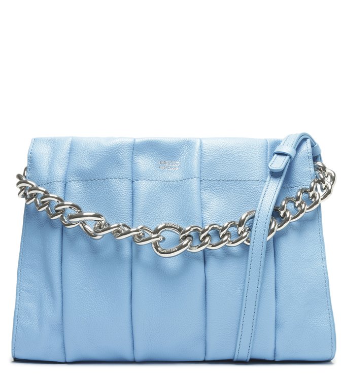powder blue tote bolsa