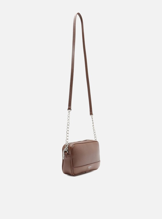 Bolsa Tiracolo Marrom Pequena Corrente Basic