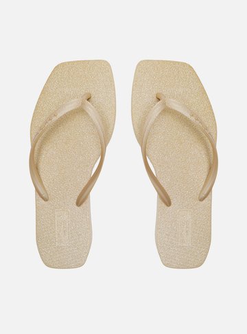 Chinelo de Dedo Dourado Square Brizza