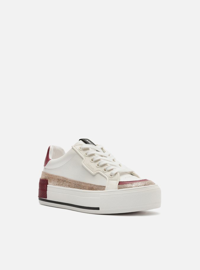 Tênis Branco Flatform Amarração Platino