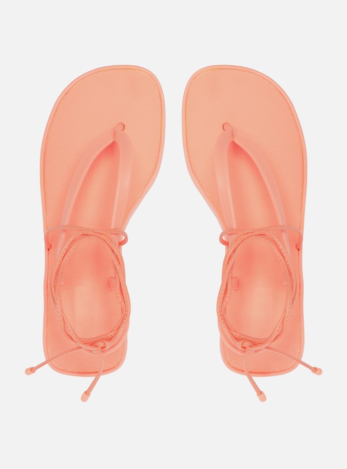 Sandália Laranja Flatform Amarração Bela Brizza