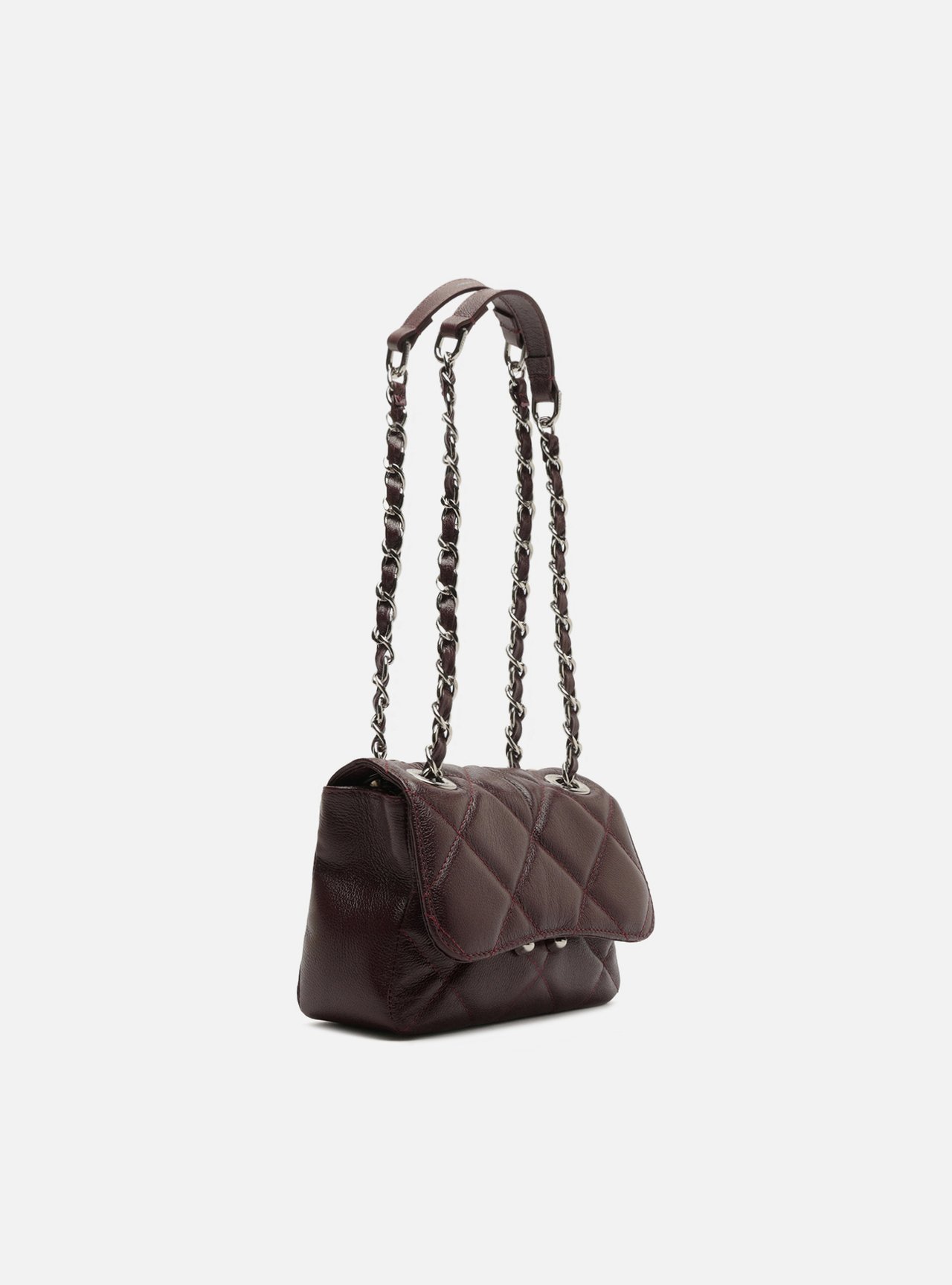 Bolsa Tiracolo Vermelha Couro Pequena Matelassê — foto 5
