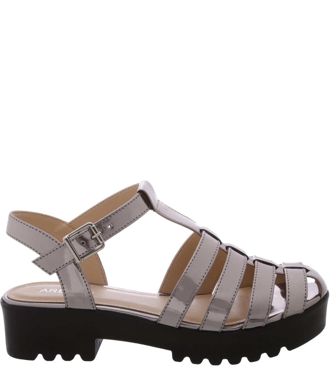 sandalia prata velho arezzo
