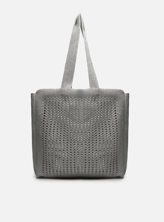 Bolsa Shopping Cinza Metal Mônaco Grande