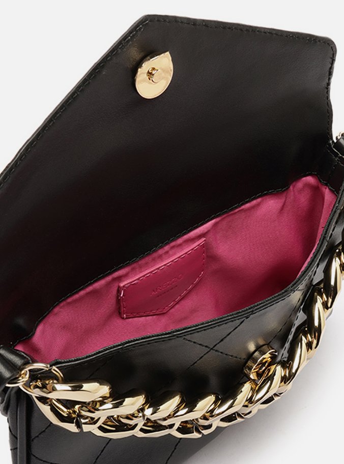 Bolsa Tiracolo Preta Pequena Corrente