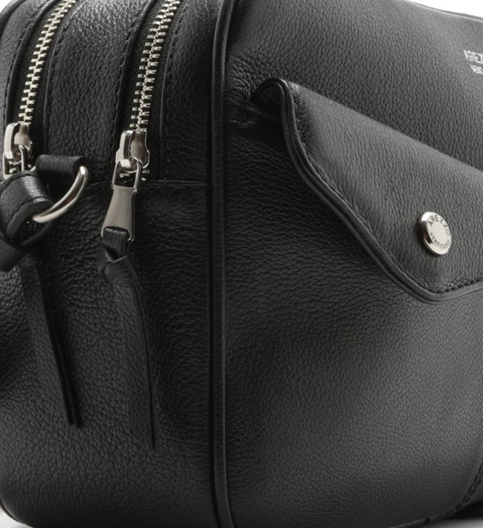 Bolsa Tiracolo Couro Júlia Média Preta