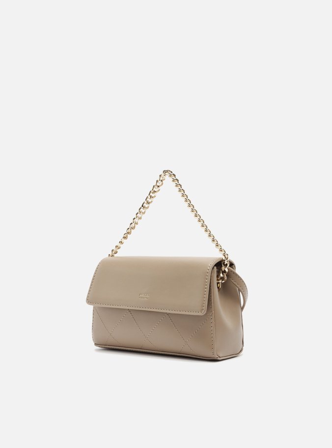 Bolsa Tiracolo Marrom Pequena Corrente Metal