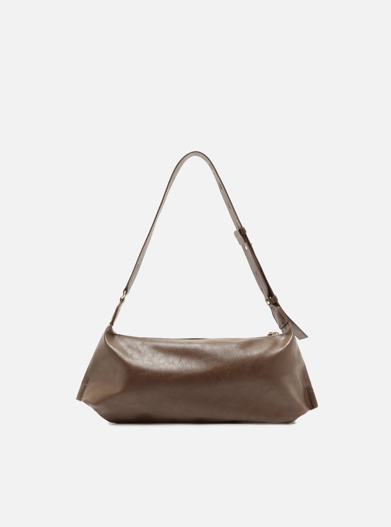 Bolsa Shoulder Marrom Média Soft Alça Larga — foto 3