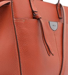 Bolsa Tote Laranja Couro Andréia Grande Bolsa Tote Laranja Couro Andréia Grande