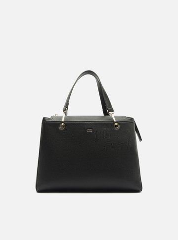 Arezzo — Bolsa Tote Preta Média Alças Metais