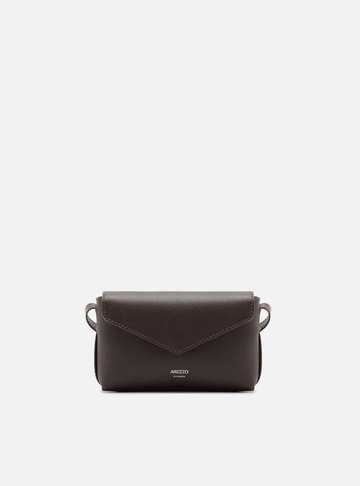 Bolsa Tiracolo Marrom Pequena Envelope
