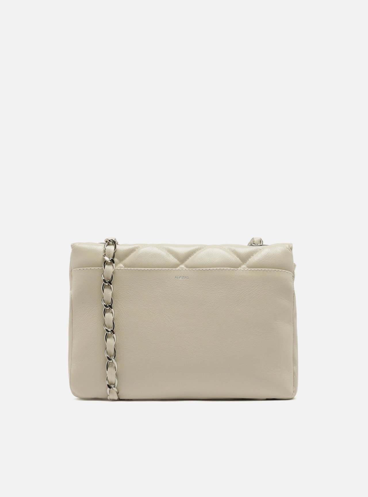 Bolsa Tiracolo Branca Couro Mizz Média — foto 3
