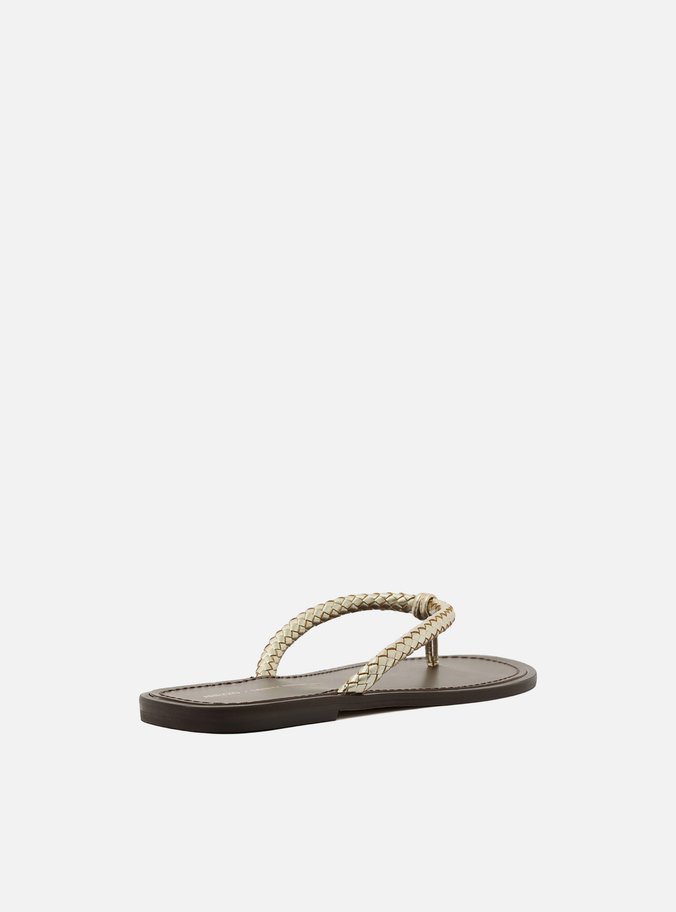Rasteira Dourada Flip Flop Lenny Niemeyer