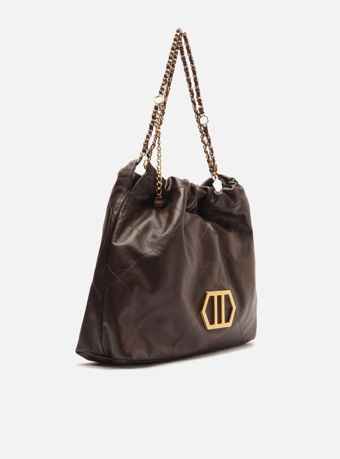 Bolsa Hobo Marrom Couro Esther Grande