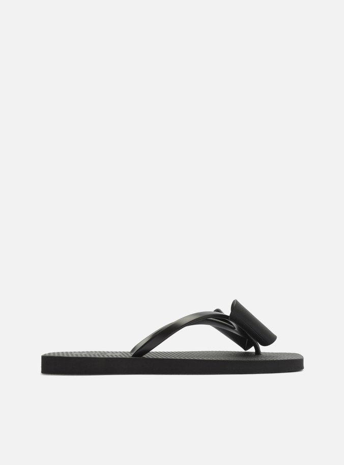 Chinelo de Dedo Preto Square Minnie
