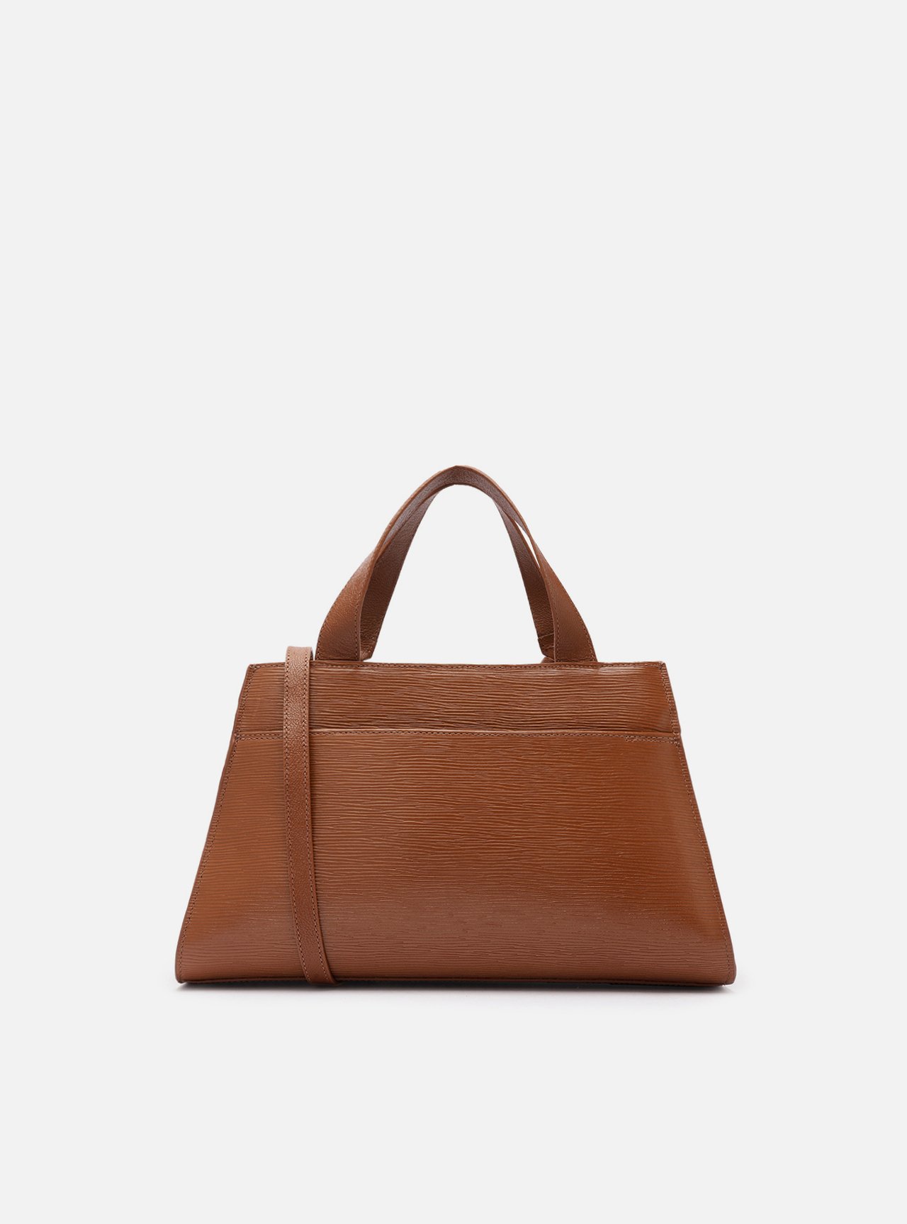 Bolsa Tote Marrom Couro Jeni Média — foto 3